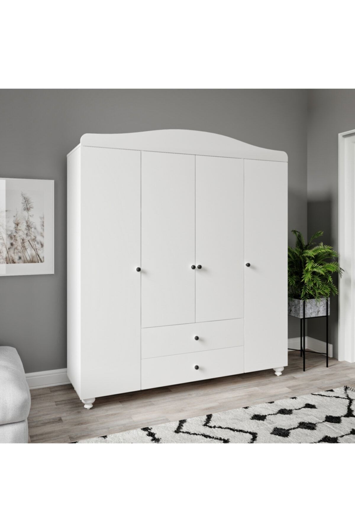 Almina Dört Kapaklı Dolap(%100mdf)