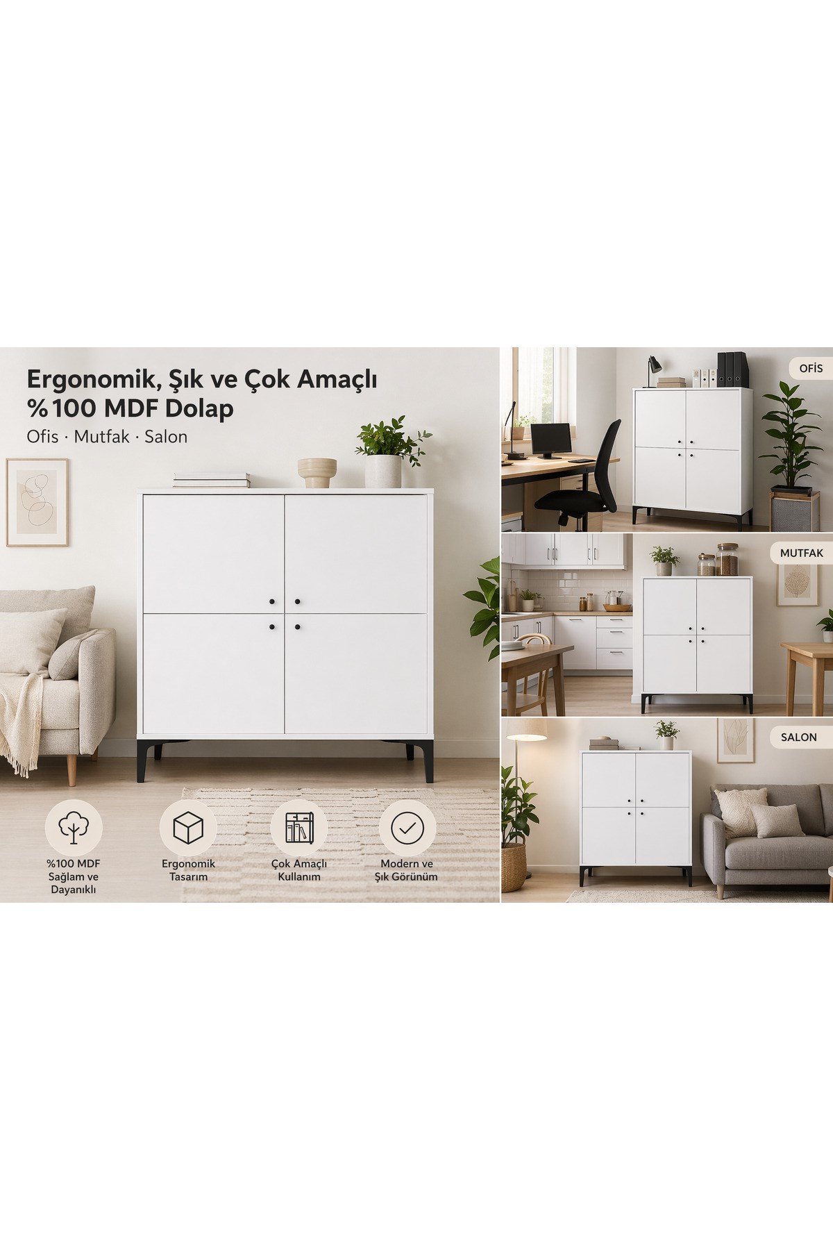 focus çok amaçlı dolap/ayakkabılık(%100mdf)