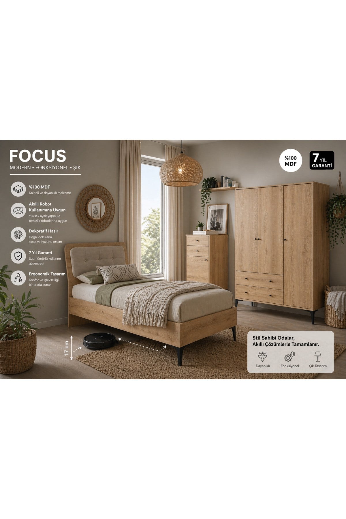 focus life wood genç odası(%100mdf)