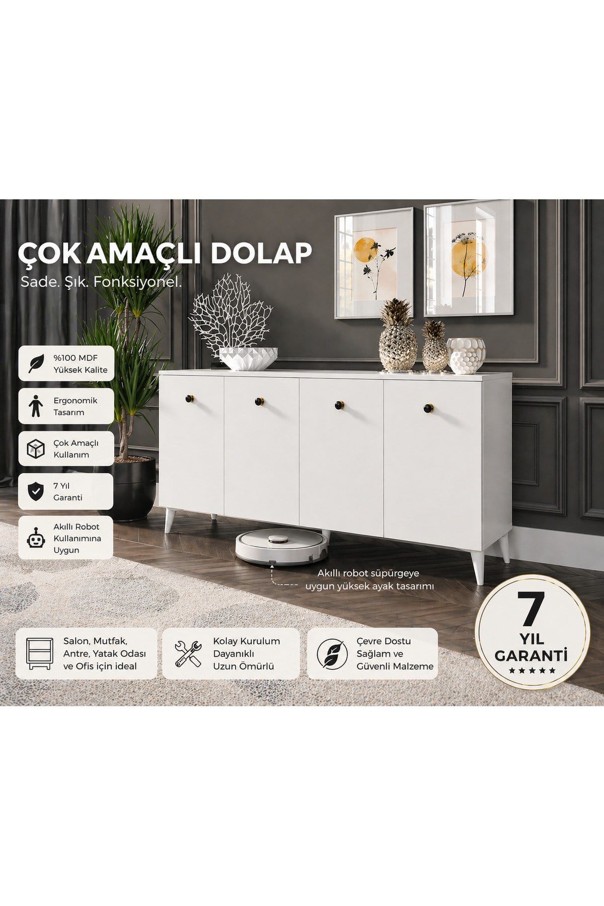Golden Konsol %100 Mdf