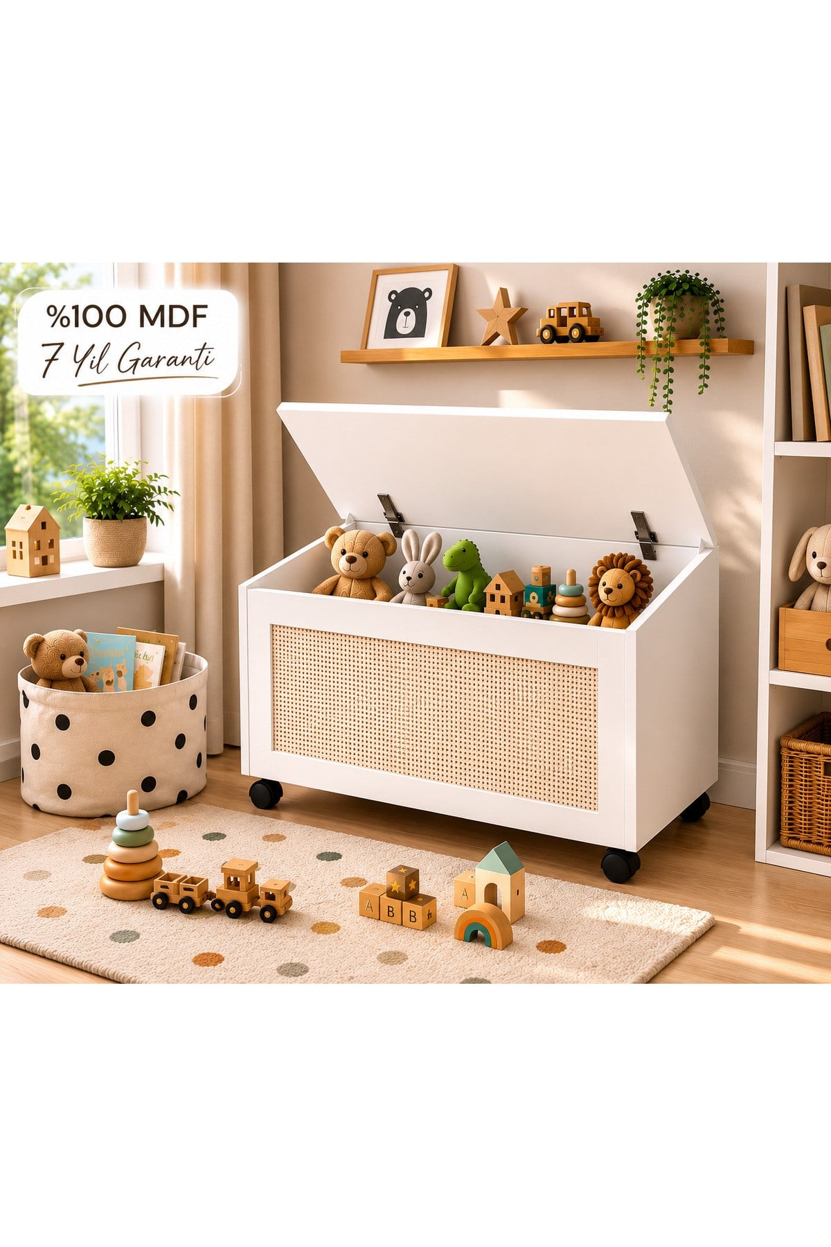leo oyuncak depolama dolabı(%100mdf)