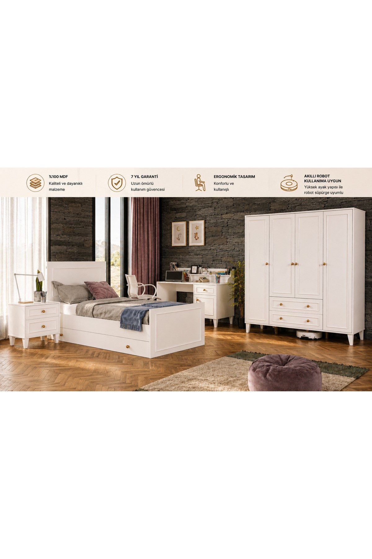 madrid genç odası takımı (%100mdf)