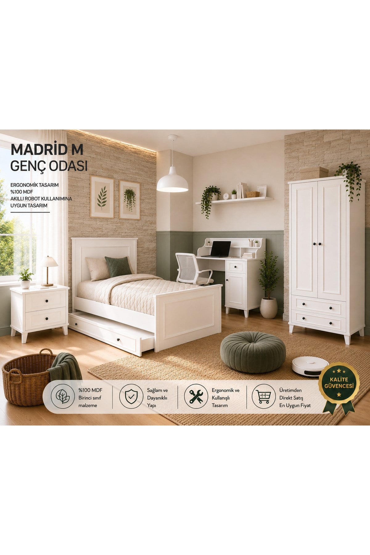 MADRİD M GENÇ ODASI(%100MDF)