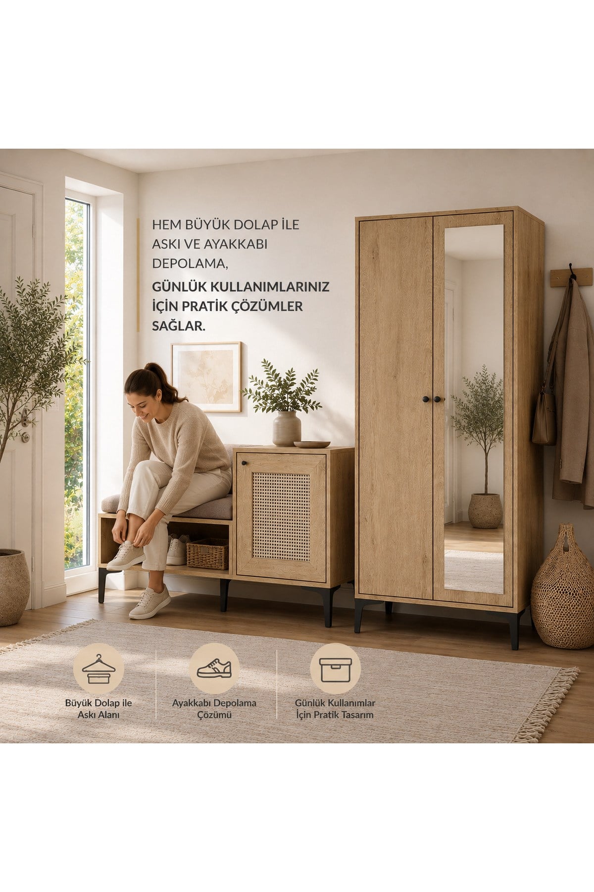 massimo life (aynalı)portmanto (%100mdf)