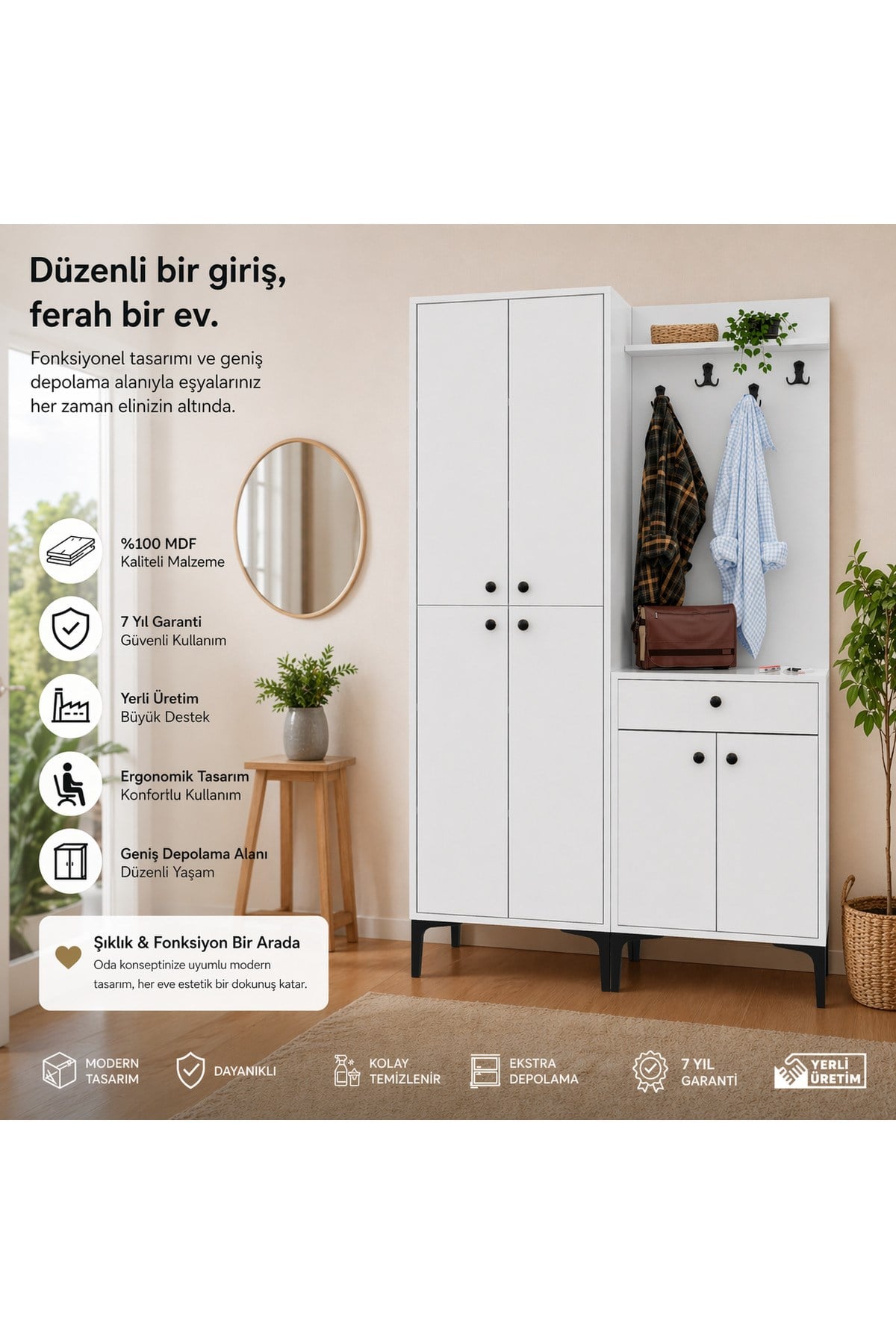 Paris Portmanto/vestiyer/ayakkabılık ( %100mdf)