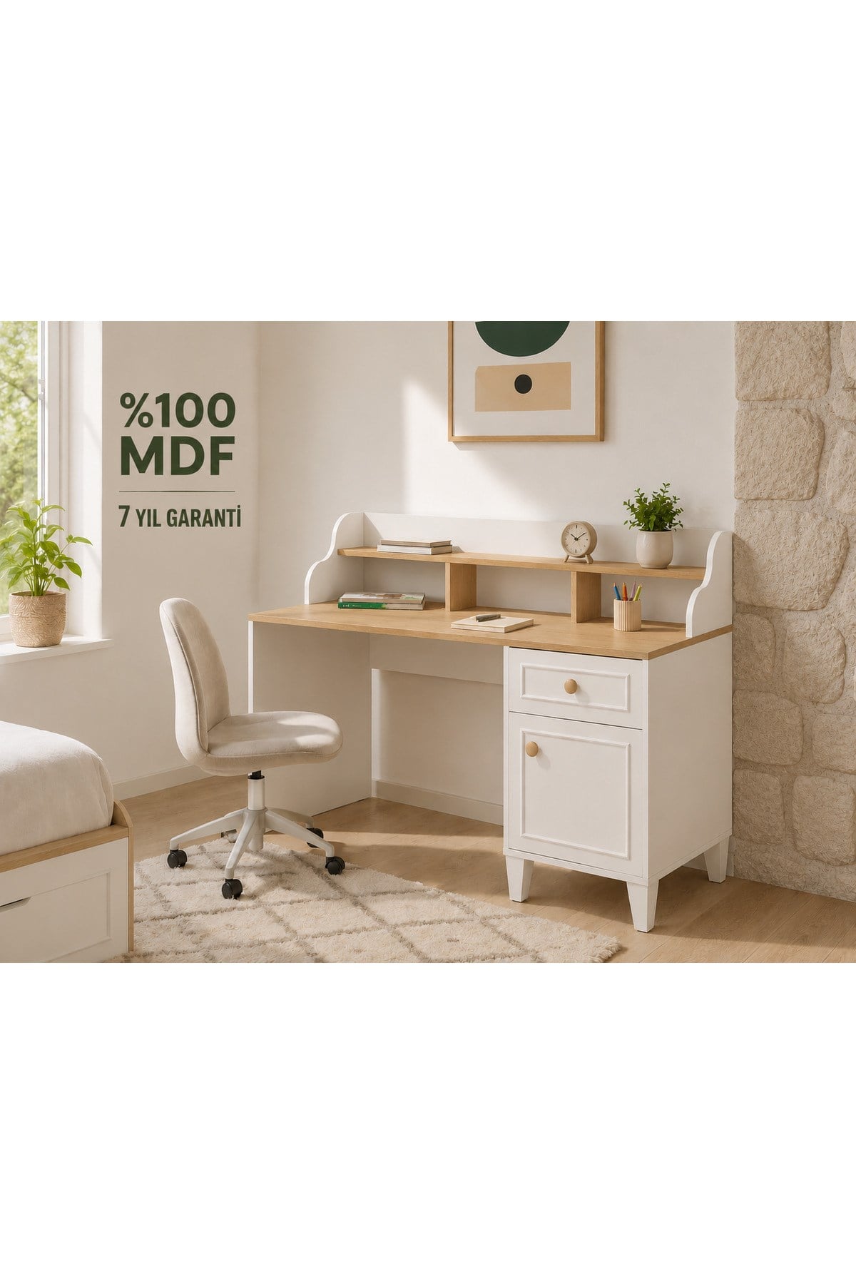 Smart Ders Çalışma Masası (%100MDF)