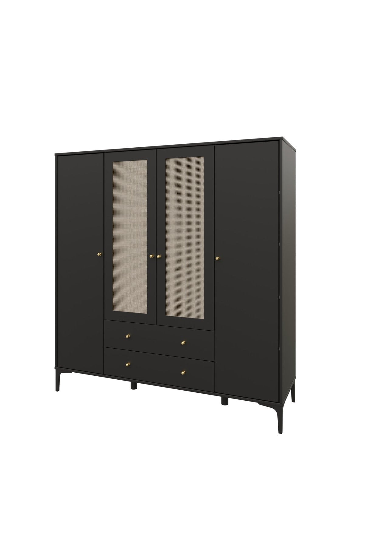 Trio Black 4 Kapılı Dolap(%100MDF)