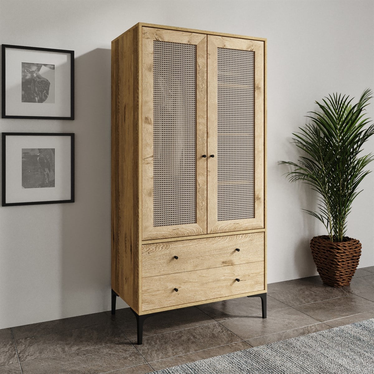 TRİO M HASIRLI DOLAP