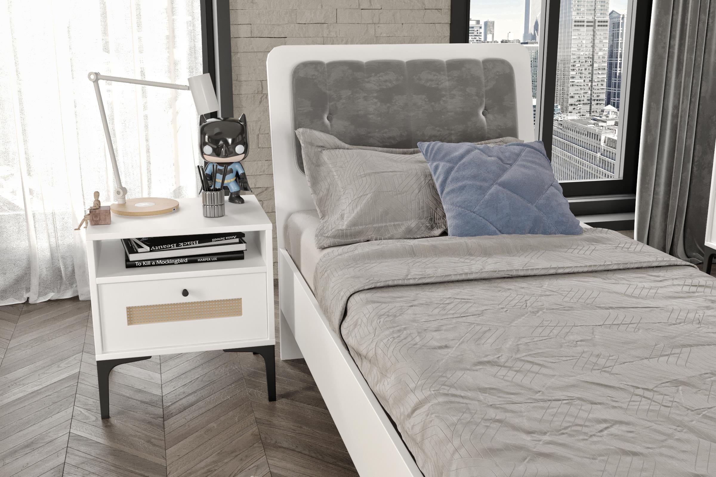 TRİO WHİTE KOMODİN(%100MDF)