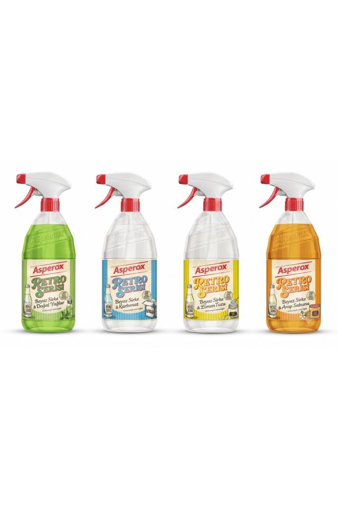 ASPEROX RETRO SERİSİ 1000ML 4LÜ SET