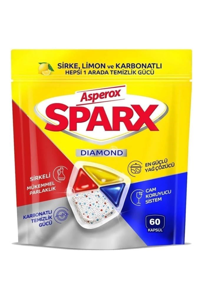 ASPEROX Sparx Diamond Bulaşık Makinesi Tableti 60lı