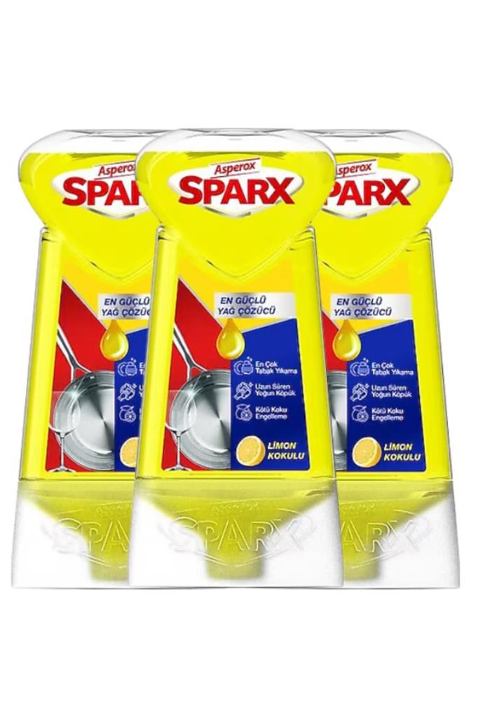 ASPEROX Sparx Diamond Plus 650 ml Limon Sıvı Bulaşık Deterjanı (3adet)