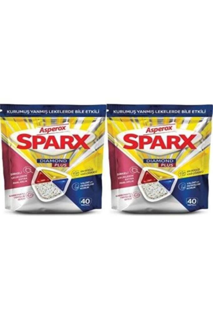 ASPEROX Sparx Diamond Plus Bulaşık Makinesi Tableti 40’lı- 2 paket
