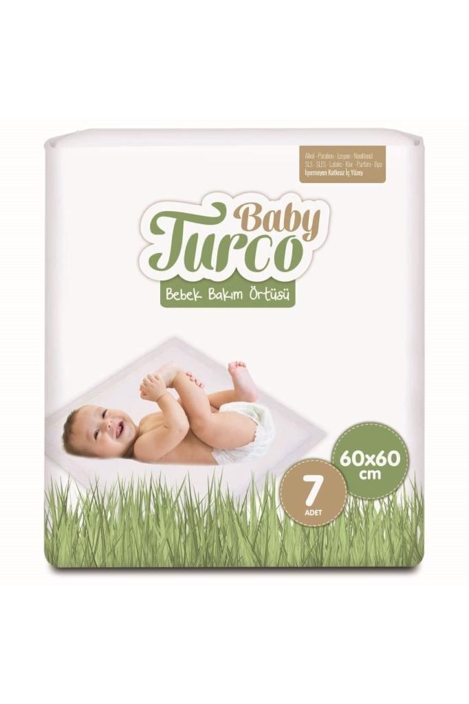 Baby Turco Bebek Bakım Örtüsü 60x60 Cm 7 Adet