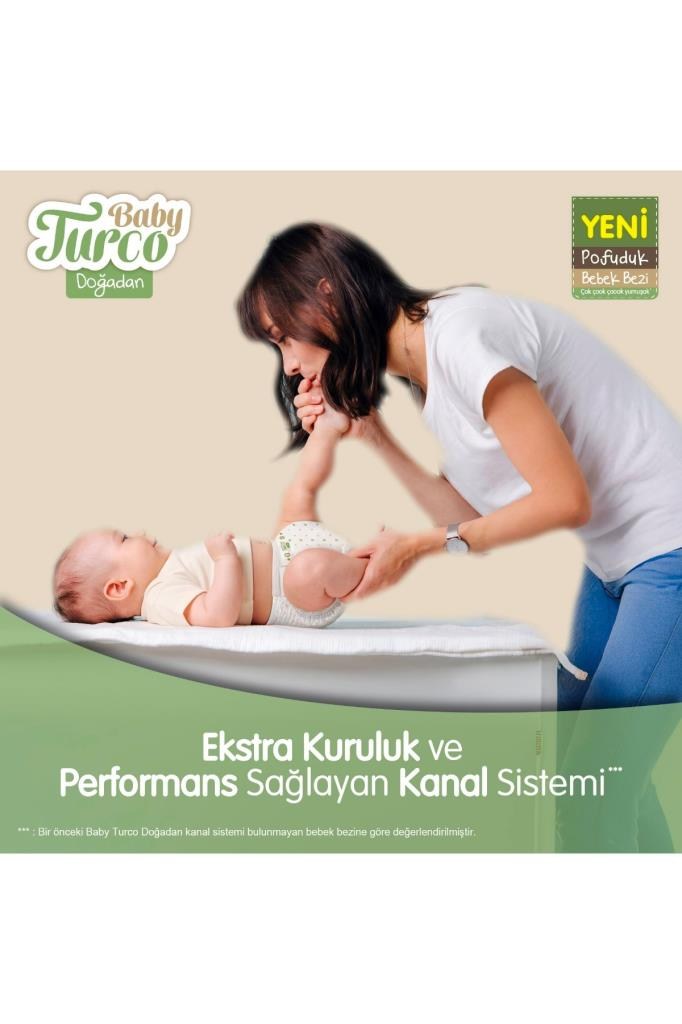 Baby Turco Doğadan Mega Avantaj Paketi Pofuduk Bebek Bezi 4 Numara Maxi 300 Adet