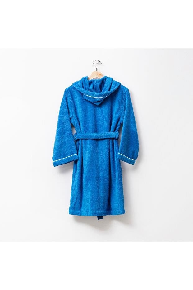Benetton Çocuk Bornoz Unisex Mavi %100 Pamuk