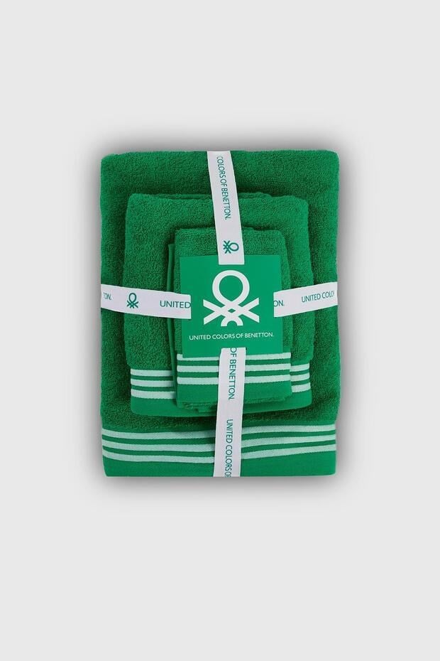 Benetton Home Banyo Havlu El Yüz Vücut Yeşil %100 Pamuk 3 Lü Set 70x140 cm 50x90 cm 30x50 cm