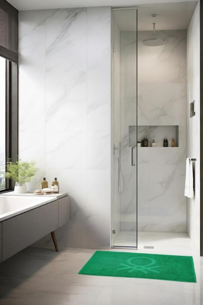 Benetton Home Banyo Paspas Havlu Yeşil %100 Pamuk 50x80 cm