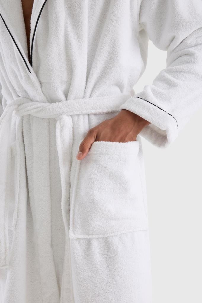 Benetton Home Bornoz Erkek Kadın Unisex Beyaz %100 pamuk