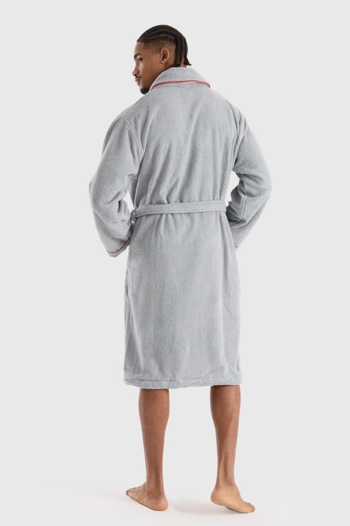 Benetton Home Bornoz Erkek Kadın Unisex Gri %100 pamuk