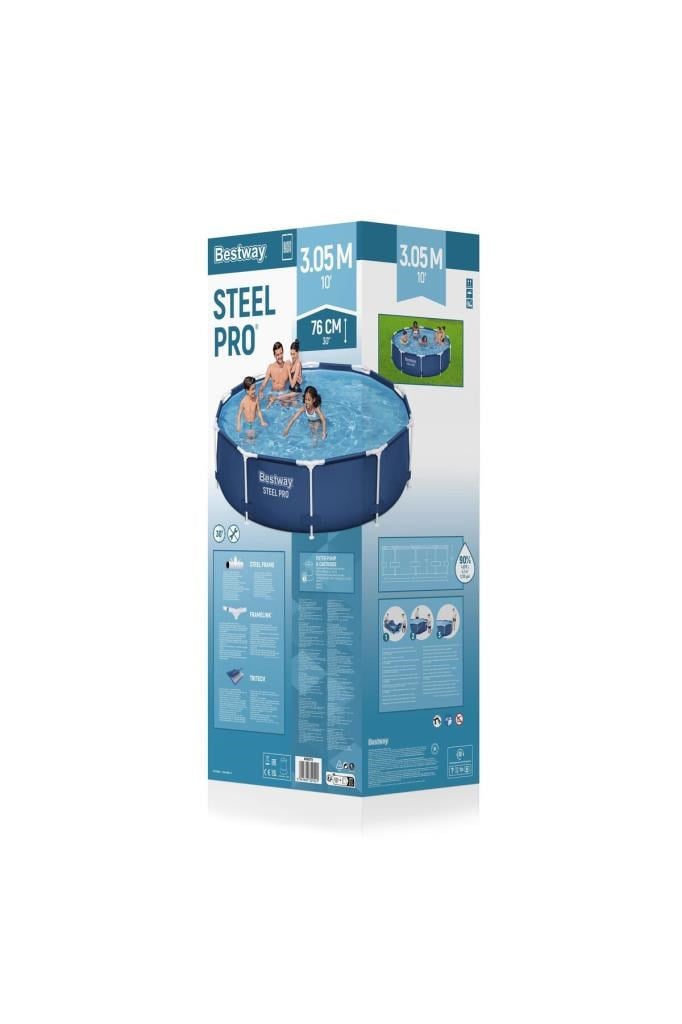 Bestway ® 56679 Steel Pro™ Prefabrik Yerüstü Çember Havuz 3,05 M X 76 Cm