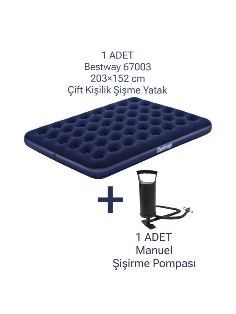 Bestway 67003 203X152 Çift Kişilik Şişme Yatak POMPALI