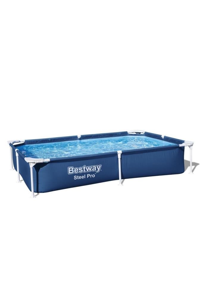 Bestway Bestway® 56401 Steel Pro™ Yer Üstü Prefabrik Dikdörtgen Havuz 2,21 m x 1,50 m x 43 cm