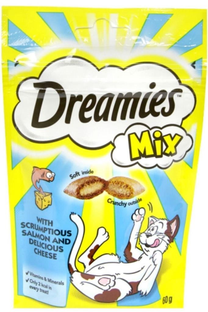 Dreamies Mix Kedi Ödül Maması Peynirli-somonlu 60 gr X 24 Adet