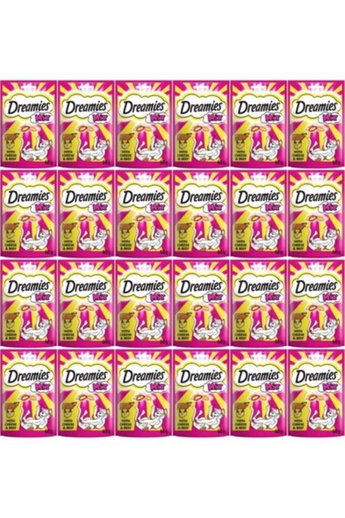 Dreamies Mix Kedi Ödül Maması Peynirli-sığır Etli 60 gr X 24 Adet