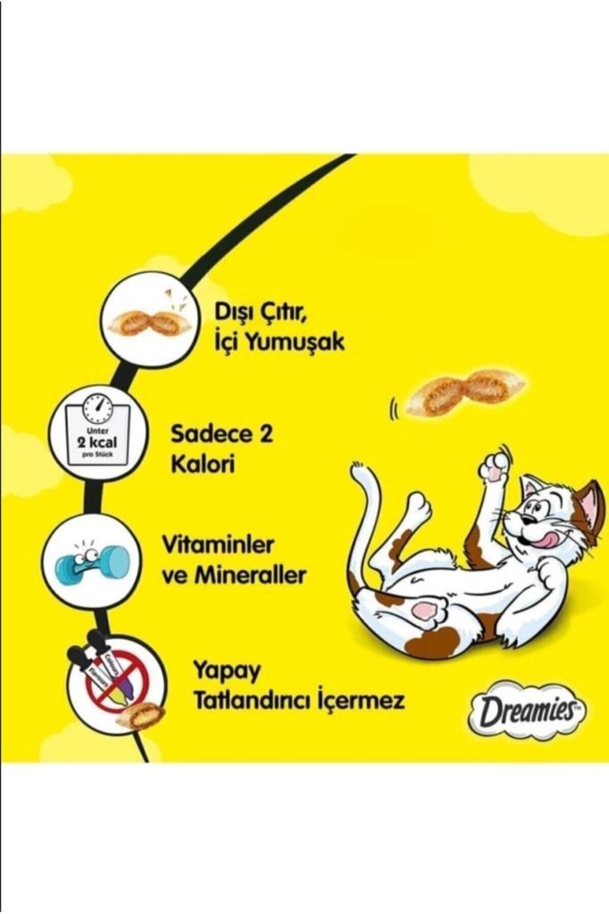 Dreamies Mix Somonlu Ve Peynirli Kedi Ödül Bisküvisi 60 G 3 Adet
