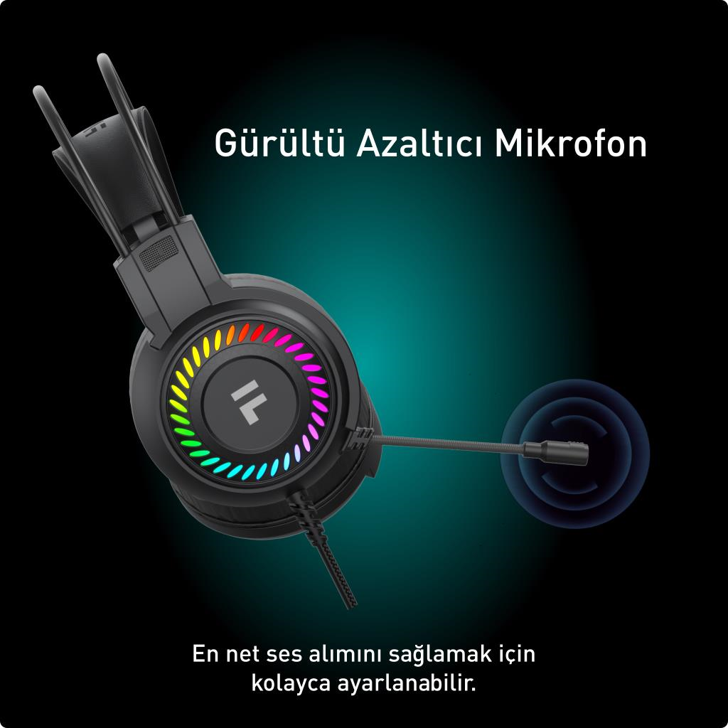 Fashcolle 7.1 Virtual Surround Rgb Profesyonel Oyuncu Kulaklığı (FC8100B)