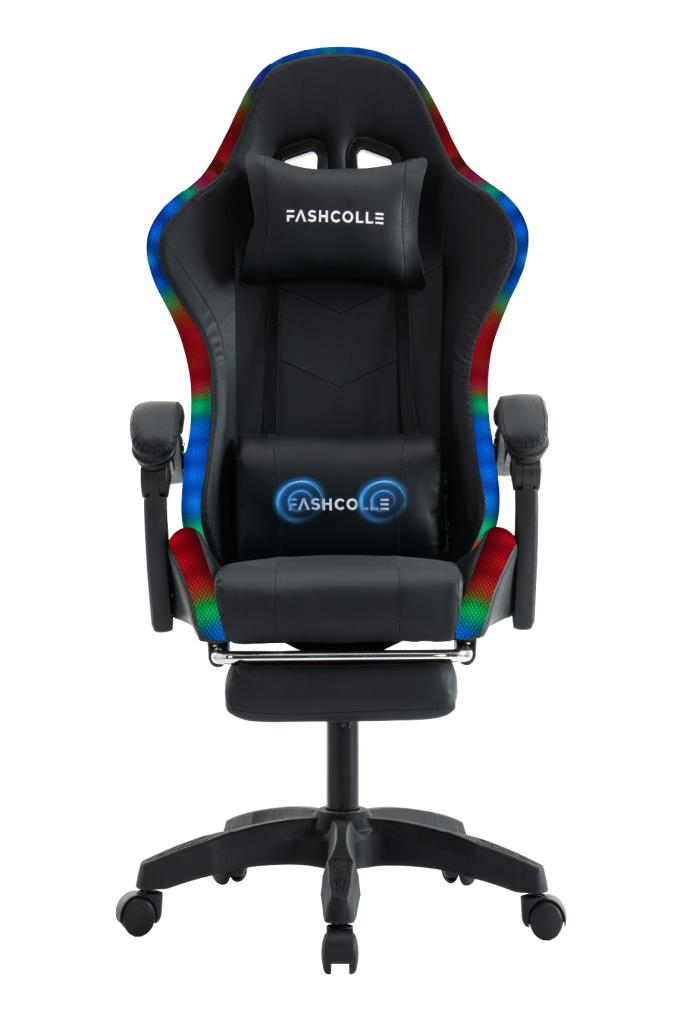 Fashcolle Black Star Işıklı - Masaj Özellikli Oyuncu Koltuğu Black
