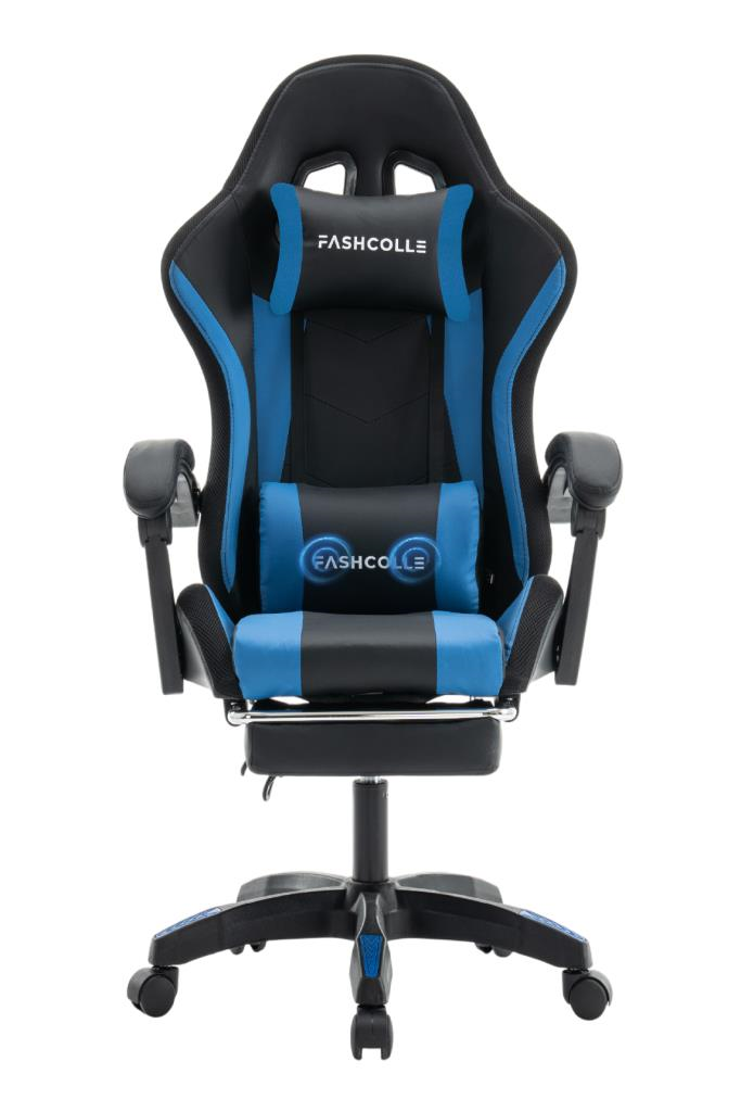 Fashcolle Blue Star Işıklı - Masaj Özellikli Oyuncu Koltuğu Mavi-Siyah