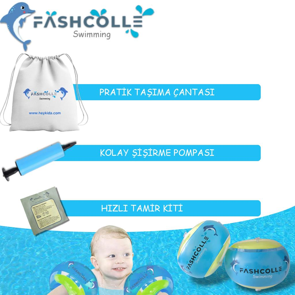 Fashcolle Large Beden Şişme Deniz Kolluğu 4-14 Yaş