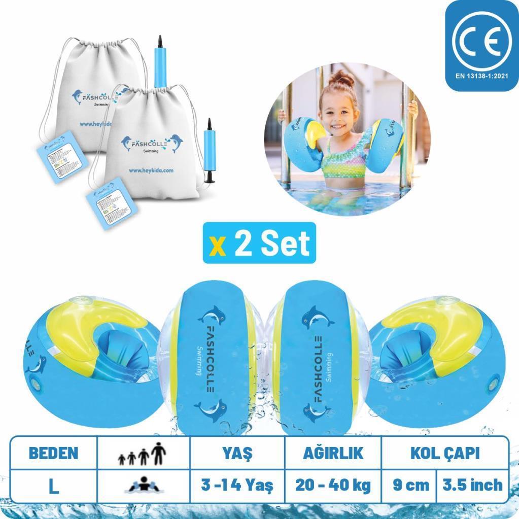 Fashcolle Large Beden Şişme Deniz Kolluğu 4-14 Yaş x 2 Adet