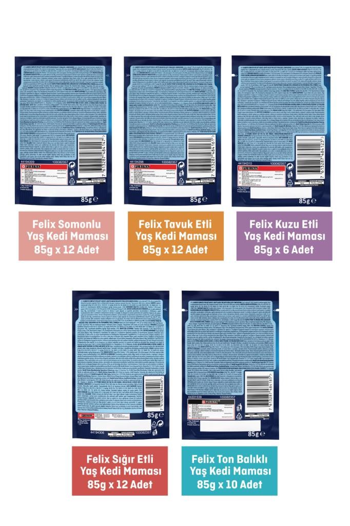 FELIX Karışık Yaş Kedi Maması 52 x 85 G