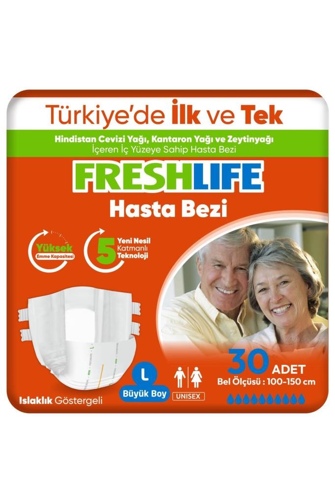 Freshlife Large Beden Büyük Boy Yetişkin Hasta Bezi 30 Adet