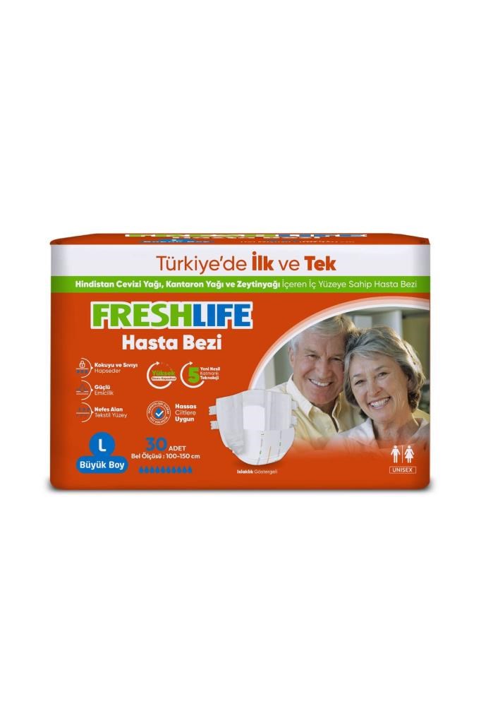 Freshlife Large Beden Büyük Boy Yetişkin Hasta Bezi 30 Adet