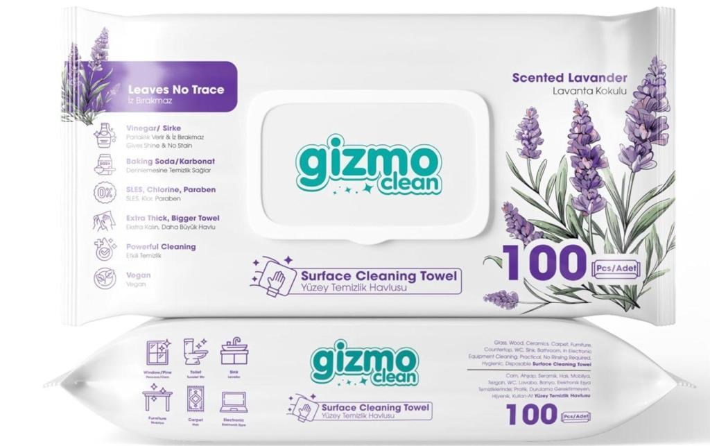 Gizmo Clean Yüzey Temizlik Havlusu Lavanta Kokulu 100 lü
