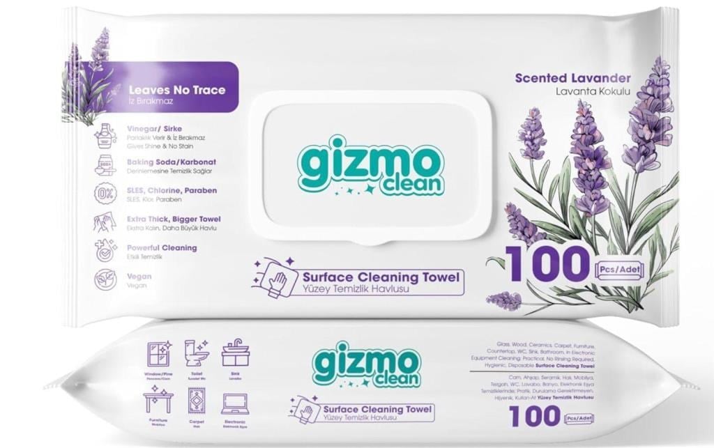 Gizmo Clean Yüzey Temizlik Havlusu Lavanta Kokulu 100 lü