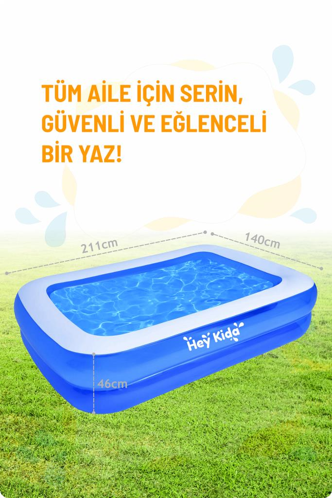 Heykida Büyük Boy Aile Havuzu ( 211x140x46)