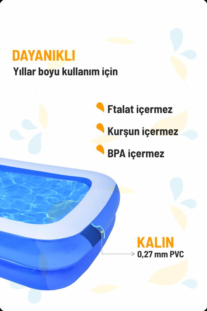 Heykida Büyük Boy Aile Havuzu ( 211x140x46)