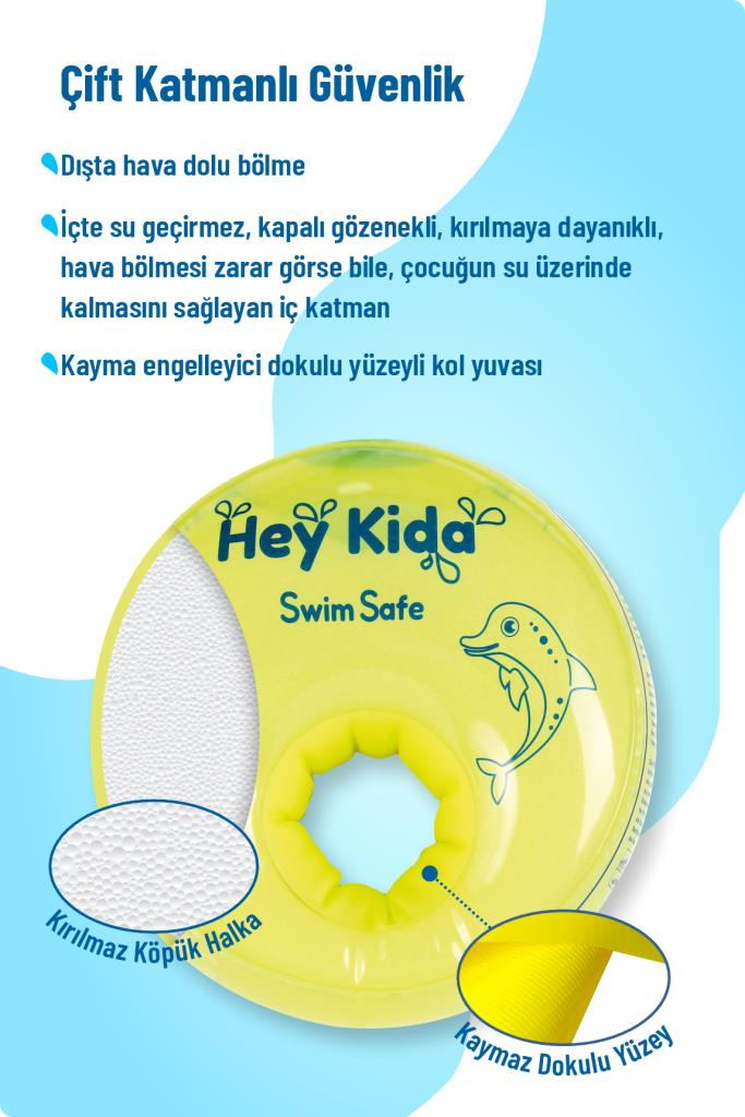 Heykida Swim Safe Yüzme Yardımcısı Deniz Kolluğu 1-6 Yaş