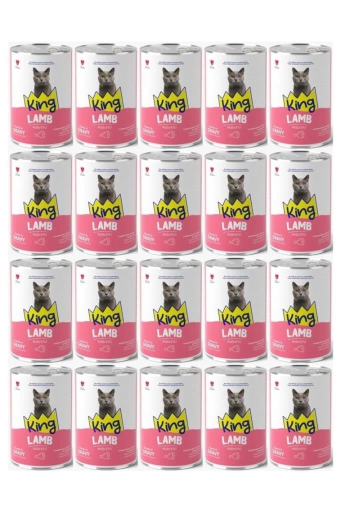 King KUZU ETLİ YETİŞKİN KEDİ KONSERVESİ 400 GR*20 Adet