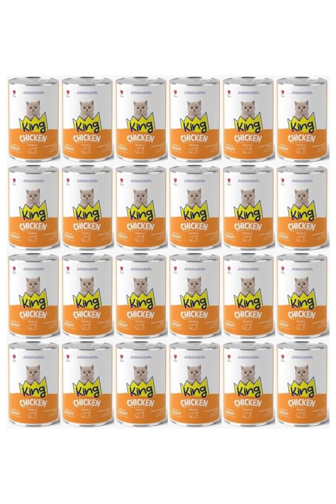 King Tavuk Etli Yavru Kedi Konservesi 400 gr*24 Adet