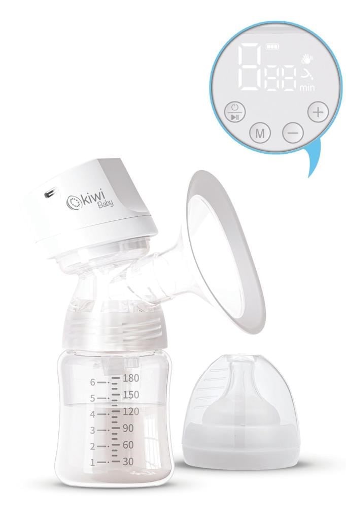 Kiwi Baby Led Ekranlı Sessiz Çalışma Geri Akış Önleyici Tasarımlı Şarjlı Göğüs Pompası Kbaby-54