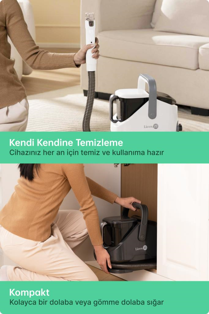 Livenzi JJB-737-II Koltuk Halı Yıkama Ve Leke Çıkartma Makinesi-Beyaz