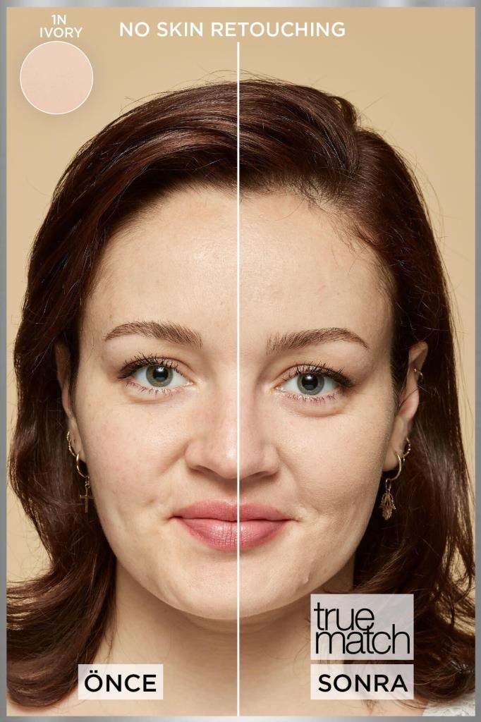 LOreal Paris True Match Bakım Yapan Fondöten 1N IVORY