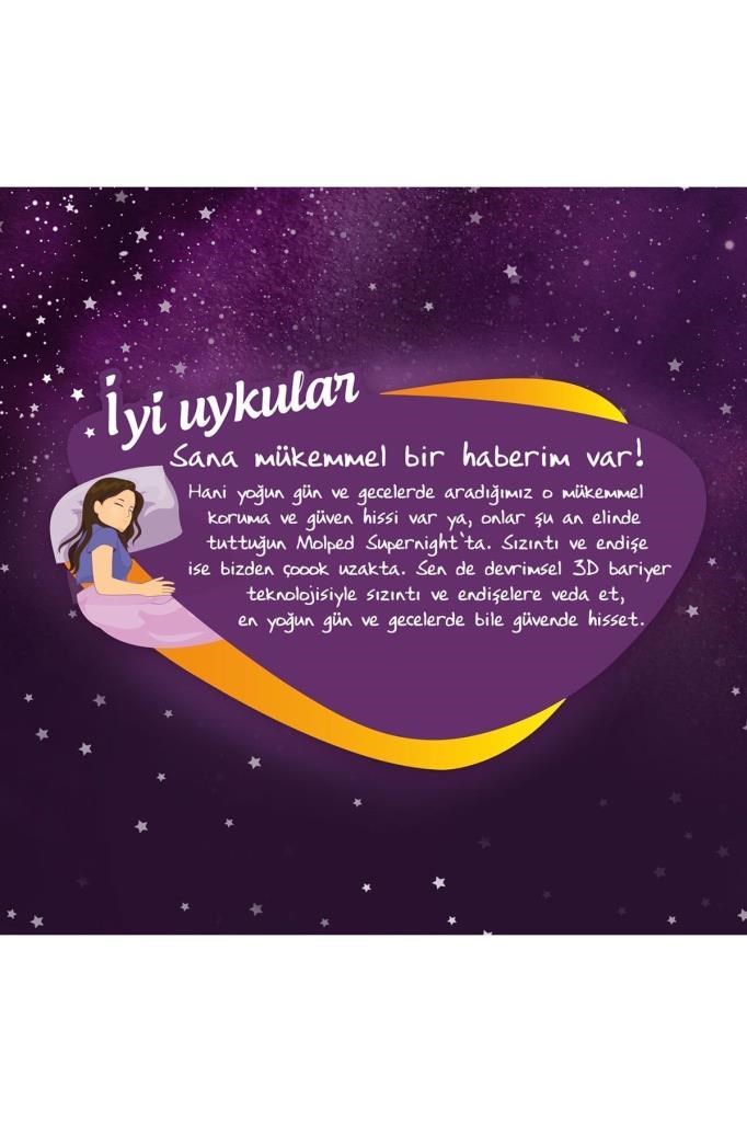 Molped Süpernight Hijyenik Ped Uzun Süper Avantaj Paketi 78 Adet
