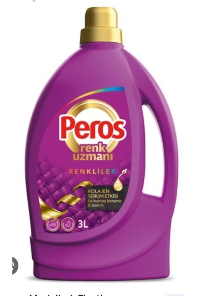 Peros Sıvı Bakım Renk Uzmanı Renkliler için Sıvı Çamaşır Deterjanı 4x3L